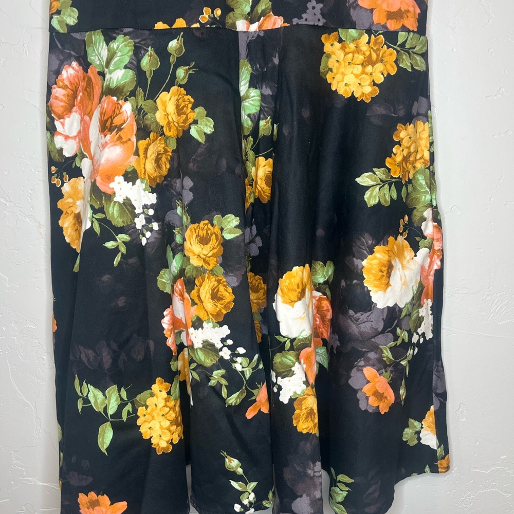 Miusol Black‎ Floral Backless Dress Women’s Medium - Picture 5 of 9